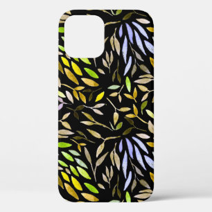 Funda Para iPhone 12 Patrón acuarela sin fisuras con hojas coloridas.