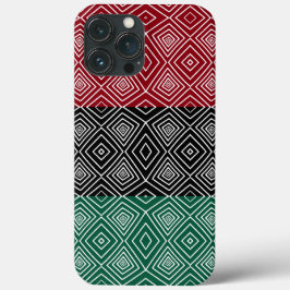 Funda Para iPhone 13 Pro Max patrón africano de diamantes tribales de color ver