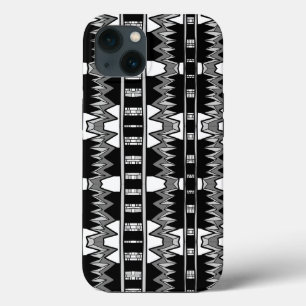 Funda Para iPhone 13 Patrón afrofuturista gris
