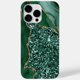 FUNDA PARA iPhone 14 PRO MAX DE Case-Mate PATRÓN AGÁTICO VERDE Y ORO EMERALD