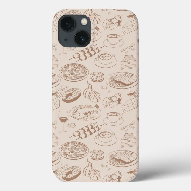 Funda De Case-Mate Para iPhone Patrón alimentario 3 (Reverso)