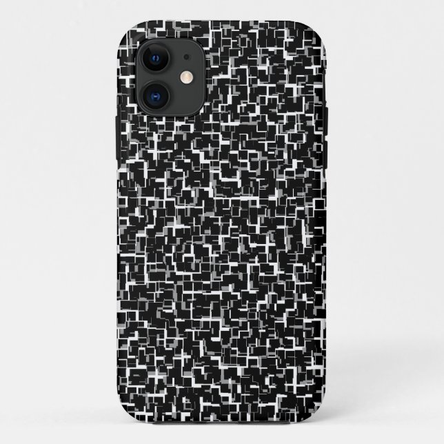 Funda De Case-Mate Para iPhone Patrón amarillo blanco negro Camo digital (Reverso)