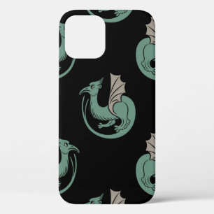 Funda Para iPhone 12 Patrón animal vintage sin foco con mediev alado