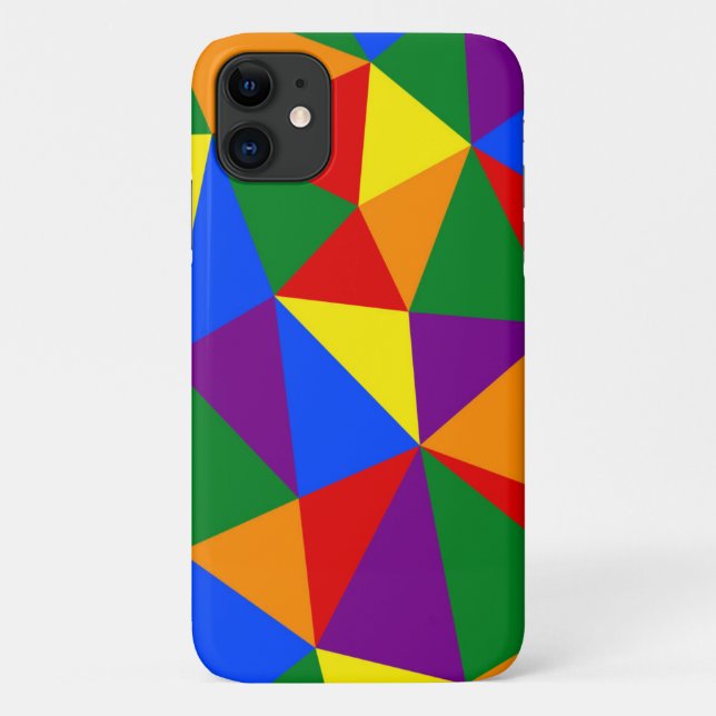 Funda De Case-Mate Para iPhone Patrón arco iris de polígono (Reverso)