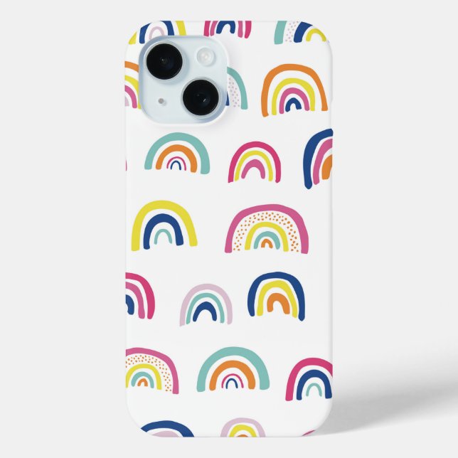 Funda De Case-Mate Para iPhone Patrón arcoiris (Reverso )