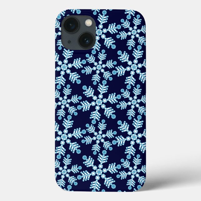 Funda De Case-Mate Para iPhone Patrón Art Déco de Snowflake (Reverso)