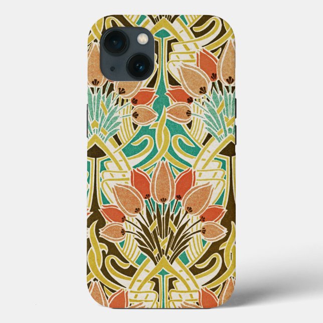 Funda De Case-Mate Para iPhone Patrón Art Nouveau #11 (Reverso )