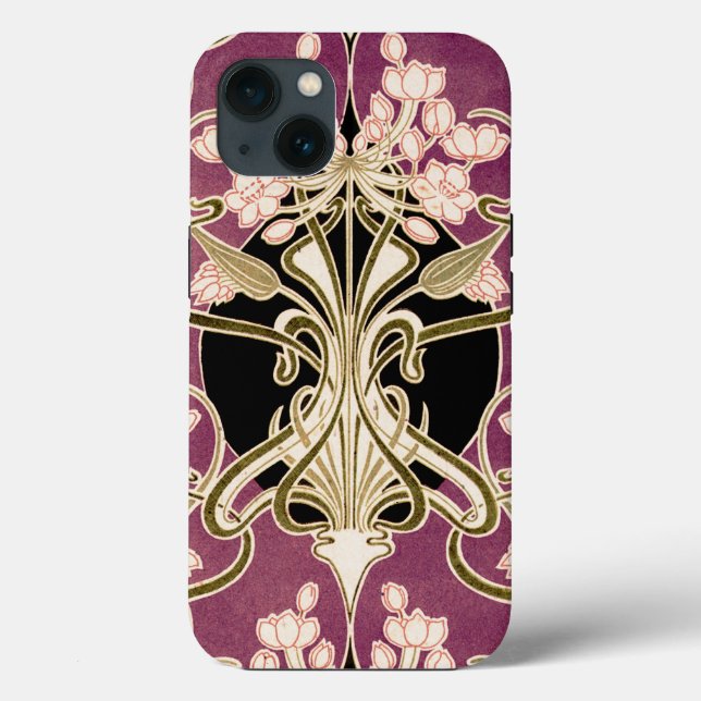 Funda De Case-Mate Para iPhone Patrón Art Nouveau #2 (Reverso )