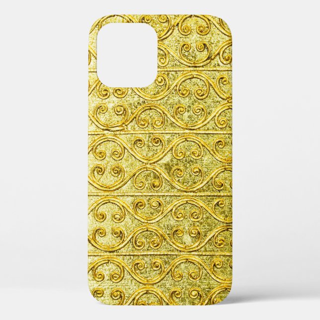 Funda De Case-Mate Para iPhone Patrón asimétrico metalizado de oro (Reverso )