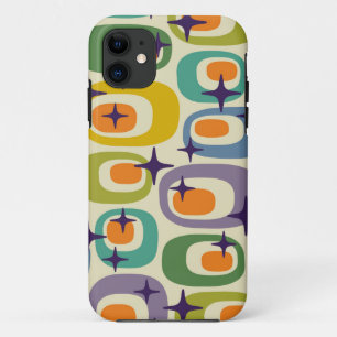 Funda Para iPhone 11 Patrón atómico moderno de mediados de siglo
