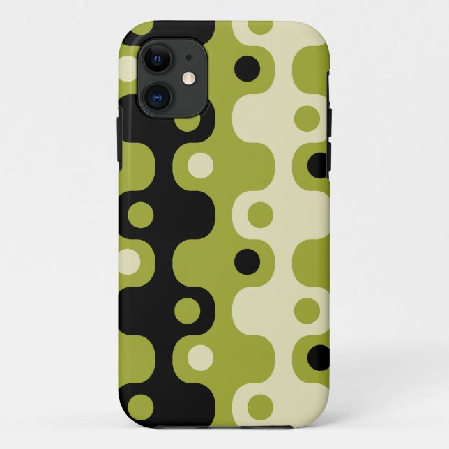 Funda De Case-Mate Para iPhone Patrón Atómico Moderno Retro Mid Century (Reverso)