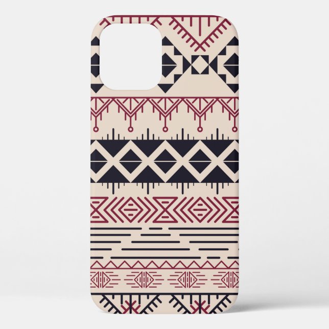 Funda De Case-Mate Para iPhone Patrón azteca. Antecedentes tribales de época (Reverso )