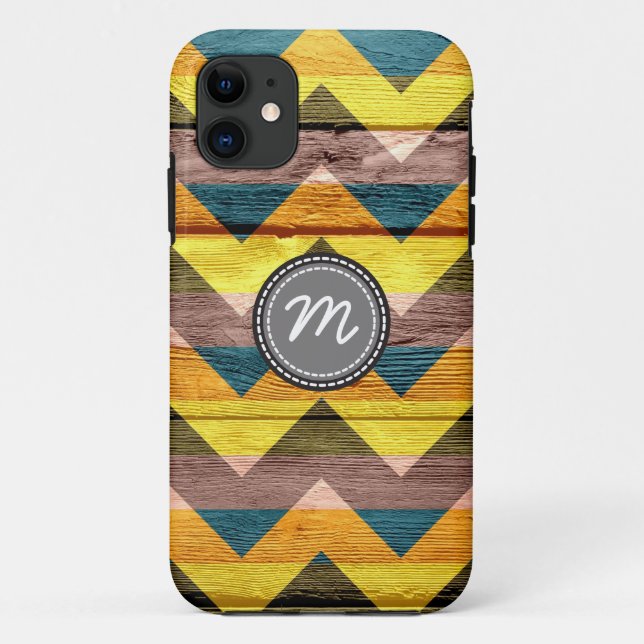Funda De Case-Mate Para iPhone Patrón azteca chevron zigzag #4 (Reverso)