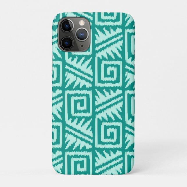 Funda De Case-Mate Para iPhone Patrón Azteca Ikat - Turquesa y Aqua (Reverso)