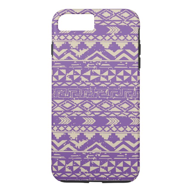 Funda De Case-Mate Para iPhone Patrón Azteca Púrpura (Reverso)