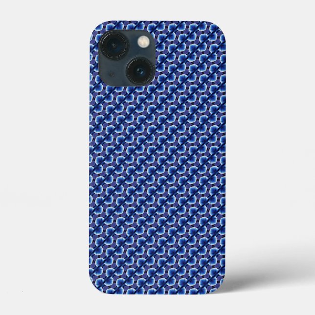 Funda De Case-Mate Para iPhone patrón azul abstracto (Reverso )