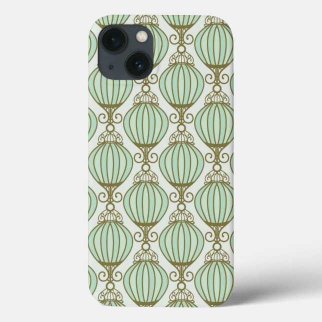 Funda De Case-Mate Para iPhone Patrón azul de Motton (Reverso)