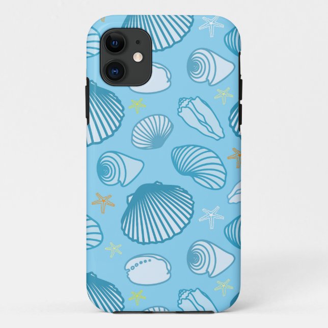 Funda De Case-Mate Para iPhone Patrón azul del océano (Reverso)
