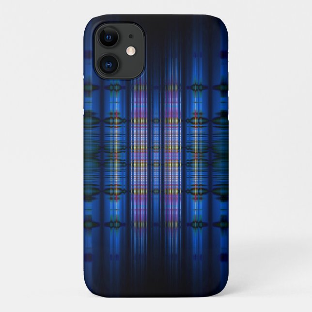 Funda De Case-Mate Para iPhone Patrón azul oscuro (Reverso)