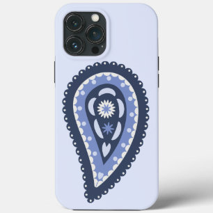 Funda Para iPhone 13 Pro Max Patrón azul paisley