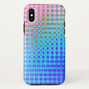 Funda Para iPhone XS Patrón azul rosa púrpura magenta