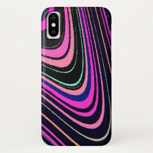 Funda Para iPhone X Patrón azul rosa púrpura magenta