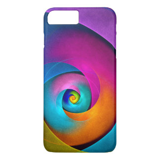 Funda Para iPhone 8 Plus/7 Plus Patrón azul rosado del arte del resumen floral mod