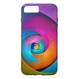 Funda Para iPhone 8 Plus/7 Plus Patrón azul rosado del arte del resumen floral mod