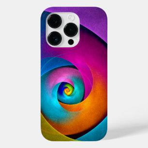 Funda Para iPhone 14 Pro De Case-Mate Patrón azul rosado del arte del resumen floral mod
