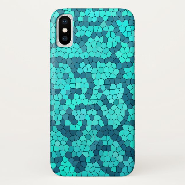 Funda De Case-Mate Para iPhone Patrón azul Verde azulado turquesa (Reverso)