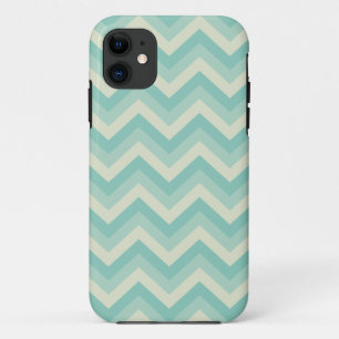 Funda Para iPhone 11 Patrón azul zigzag Aqua