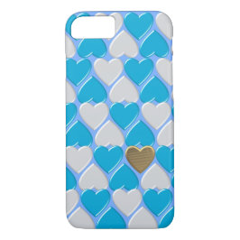 Funda Para iPhone 8/7 Patrón bávaro azul y blanco.