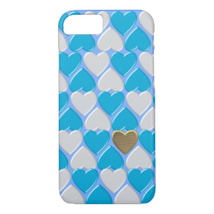 Funda Para iPhone 8/7 Patrón bávaro azul y blanco.