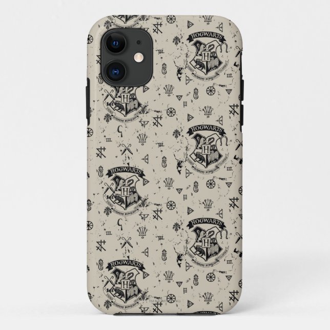 Funda De Case-Mate Para iPhone Patrón Beige HOGWARTS™ (Reverso)