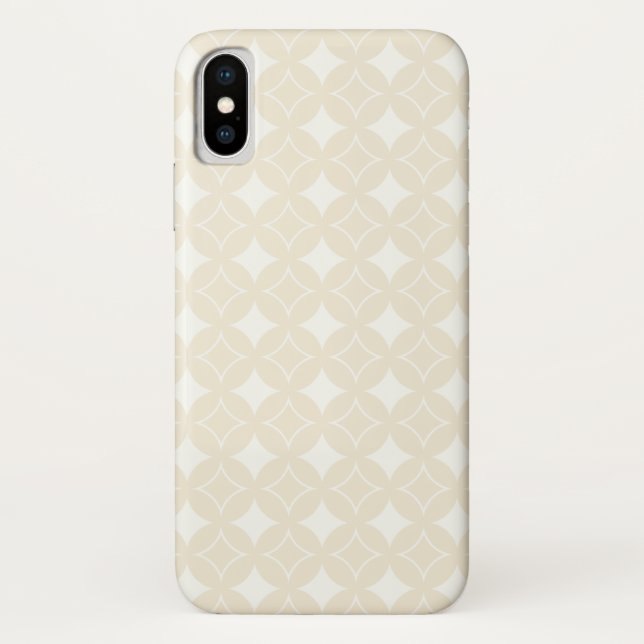 Funda De Case-Mate Para iPhone Patrón Beige-Shipo (Reverso)