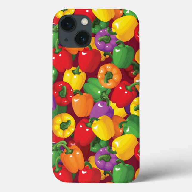 Funda De Case-Mate Para iPhone Patrón Bell Pepper (Reverso)