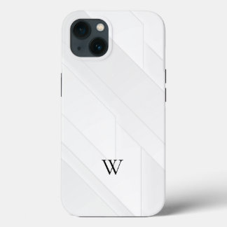 Funda Para iPhone 13 Patrón Blanco Moderno