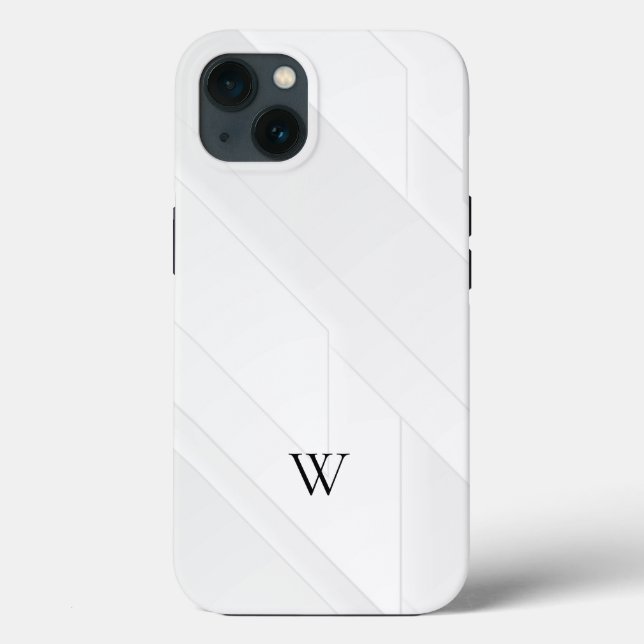 Funda De Case-Mate Para iPhone Patrón Blanco Moderno (Reverso )