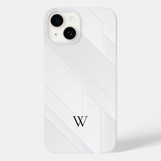 Funda De Case-Mate Para iPhone Patrón Blanco Moderno (Reverso )