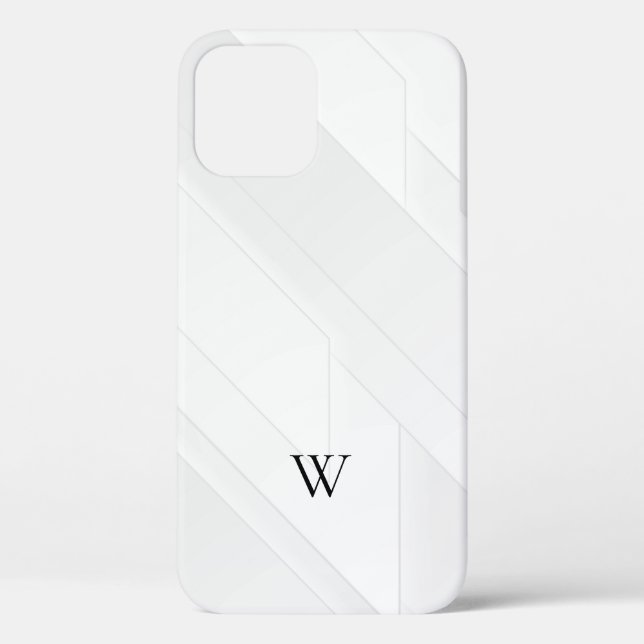 Funda De Case-Mate Para iPhone Patrón Blanco Moderno (Reverso )