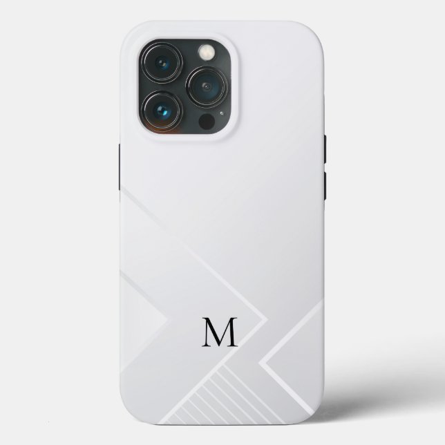 Funda De Case-Mate Para iPhone Patrón Blanco Moderno (Reverso )