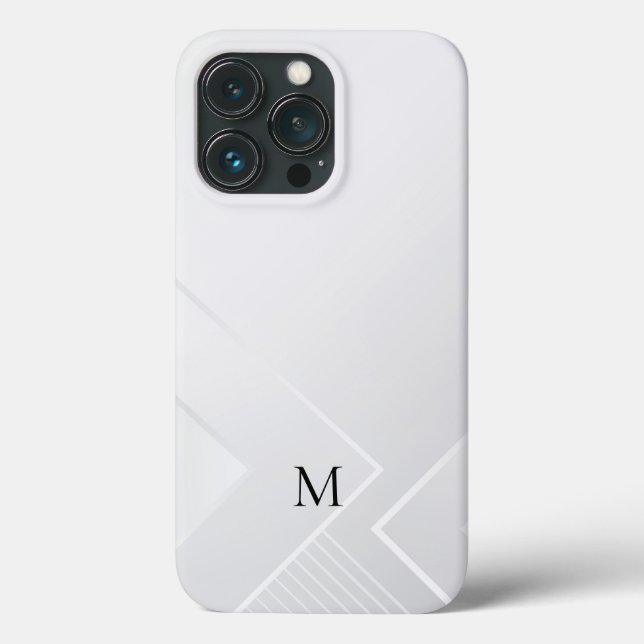 Funda De Case-Mate Para iPhone Patrón Blanco Moderno (Reverso )