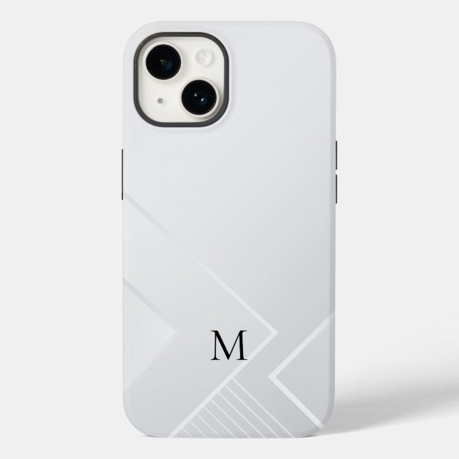 Funda De Case-Mate Para iPhone Patrón Blanco Moderno (Reverso )