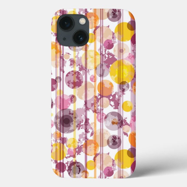 Funda De Case-Mate Para iPhone Patrón blanco rayado modesto (Reverso)