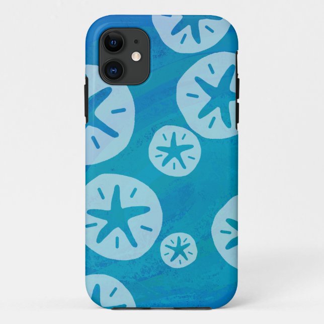 Funda De Case-Mate Para iPhone Patrón blanco y azul del dólar de arena (Reverso)