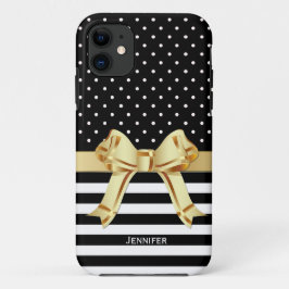 Funda Para iPhone 11 Patrón blanco y negro de moda