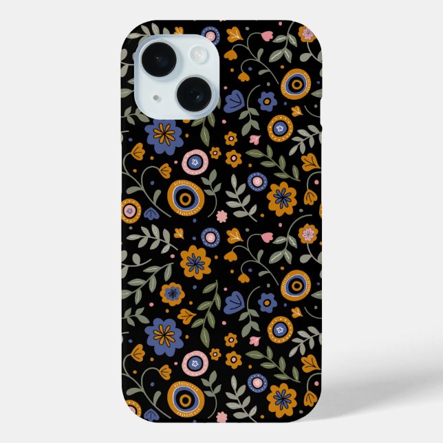Funda De Case-Mate Para iPhone Patrón Boho 01.w Negro BG (Reverso )