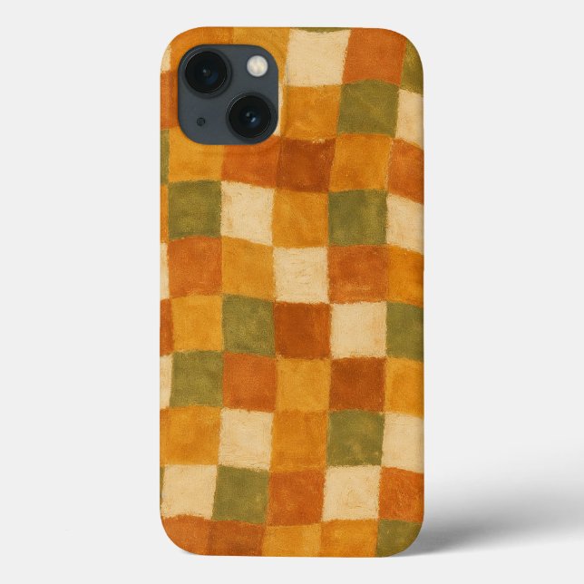 Funda De Case-Mate Para iPhone Patrón Boho Earth Tone Checkpoint (Reverso)