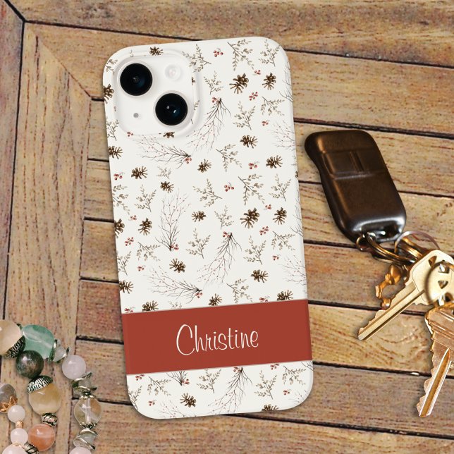 Funda De Case-Mate Para iPhone Patrón Boho Woodland Winterberry (Subido por el creador)