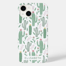 Patrón botánico Cactus personalizado
